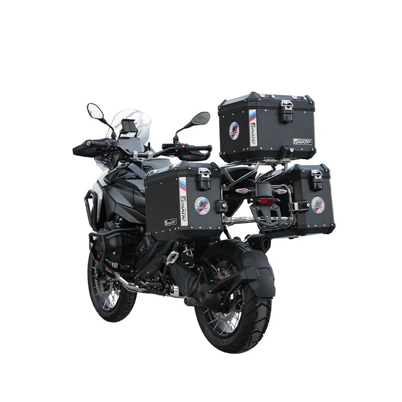 Classic aluminum-magnesium alloy three-box - black