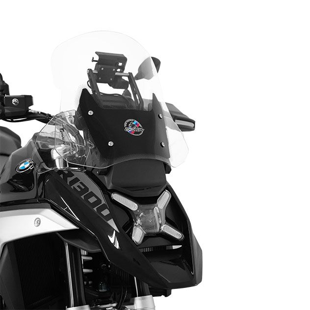 Heightened motorcycle travel windshield - transparent