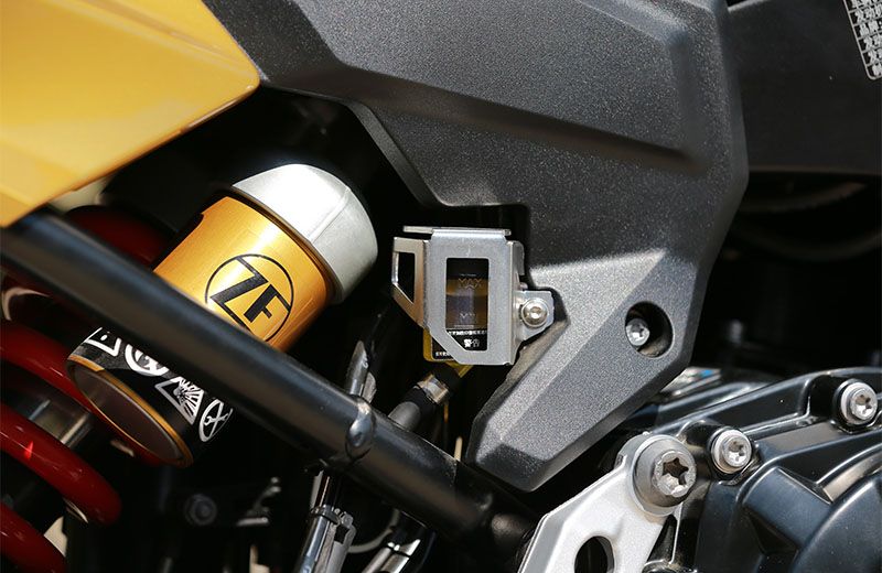 Rear brake fluid cup protection