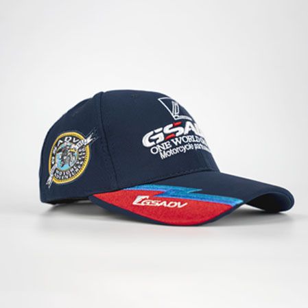 Motorcycle travel-themed baseball caps