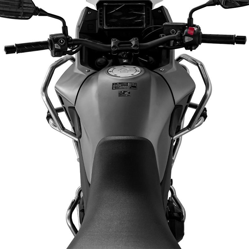 Upper and lower stainless steel guard bars - silver