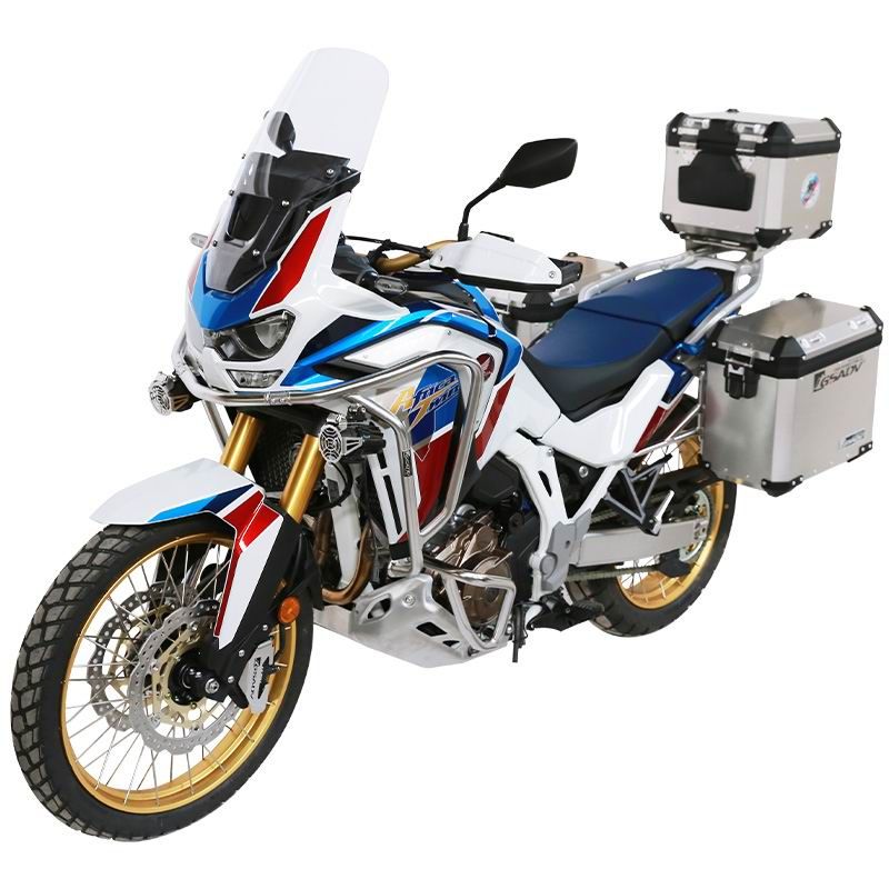 Stainless steel silver upper and lower guard bars - Classic aluminum-magnesium alloy three-box - silver