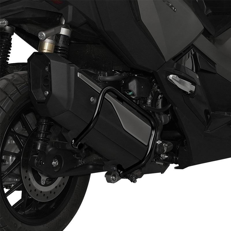 Stainless steel exhaust guard bar - black