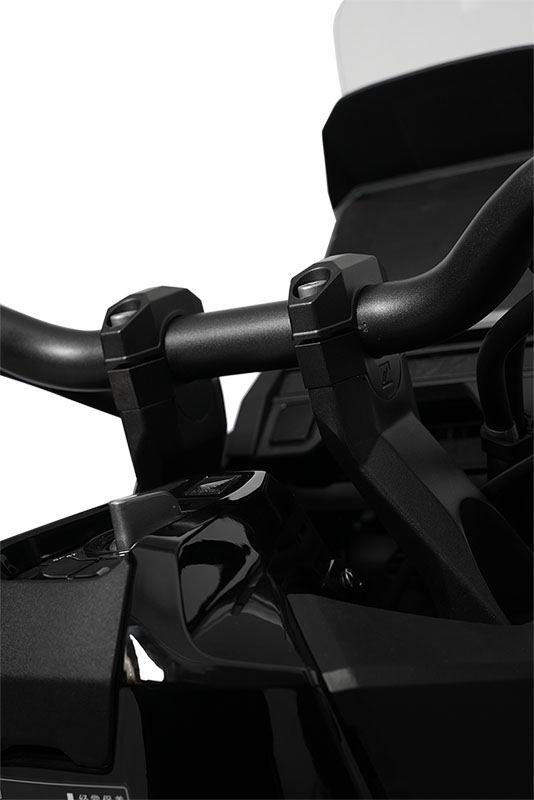 The handlebars are raised