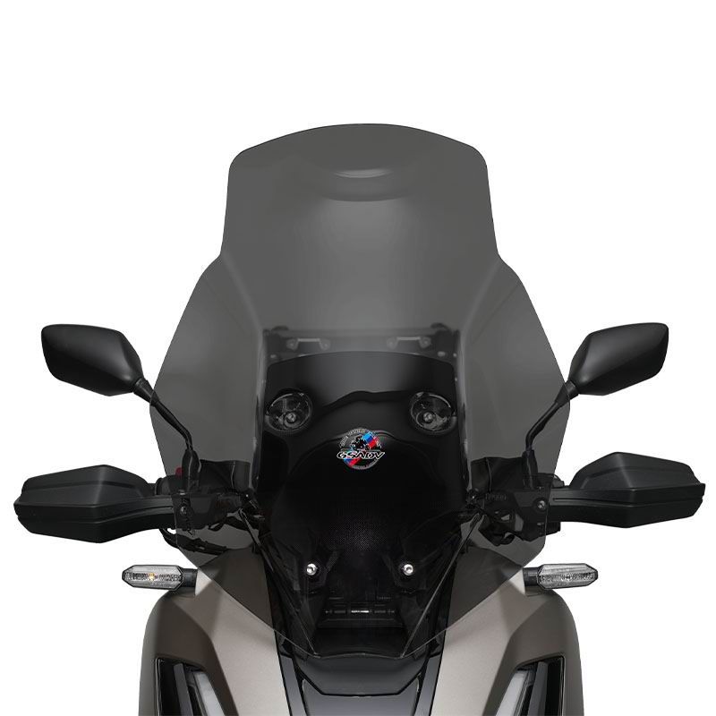 Motorcycle travel height-increasing windshield - black