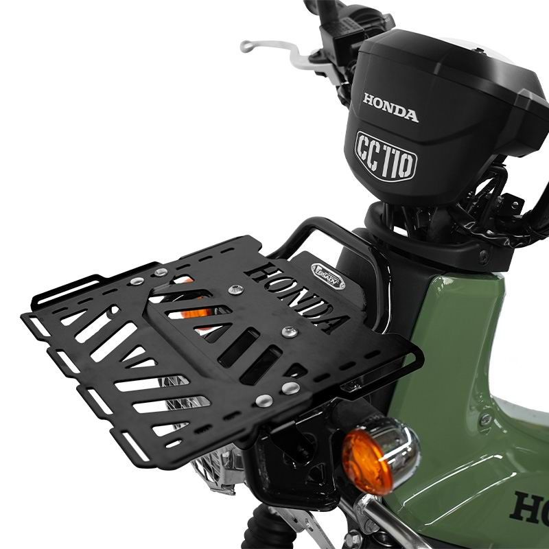 Front telescopic storage rack - black