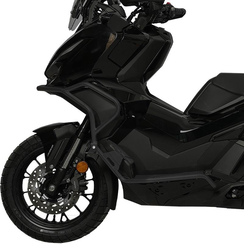 Stainless steel upper and lower guard bars - black