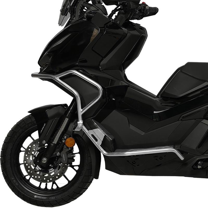 Stainless steel upper and lower guard bars - silver