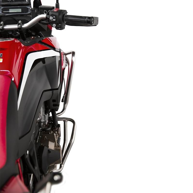 Stainless steel upper and lower guard bars - silver