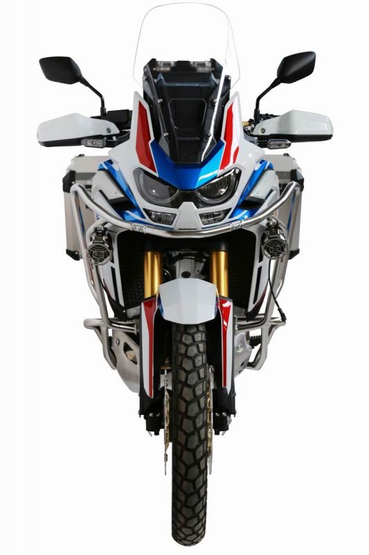 Upper and lower stainless steel guard bars - silver