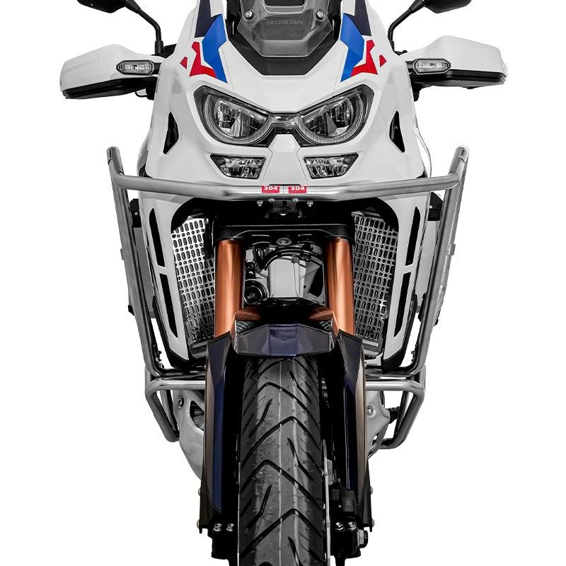 Fully enclosed reinforced upper and lower guard bars - silver