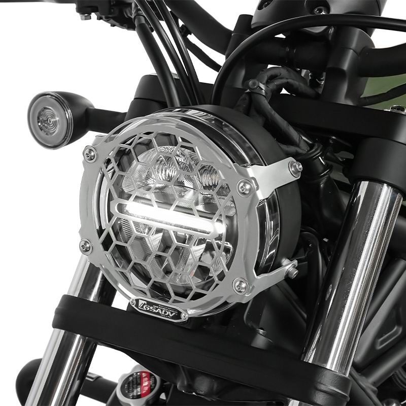 Headlight guard mesh - silver