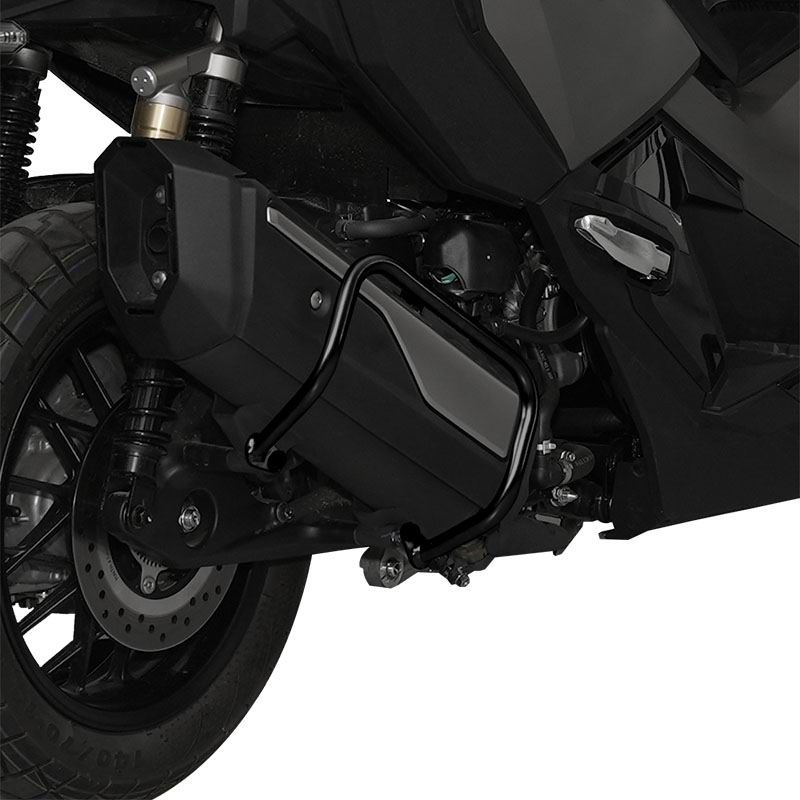 Stainless steel exhaust guard bar - black