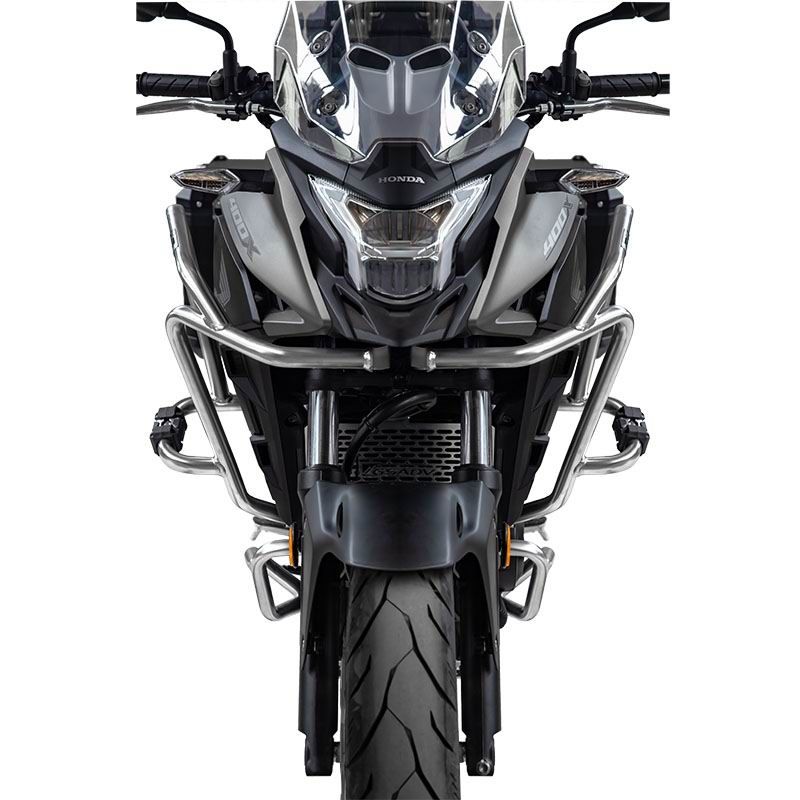 Stainless steel upper and lower guard bars - silver