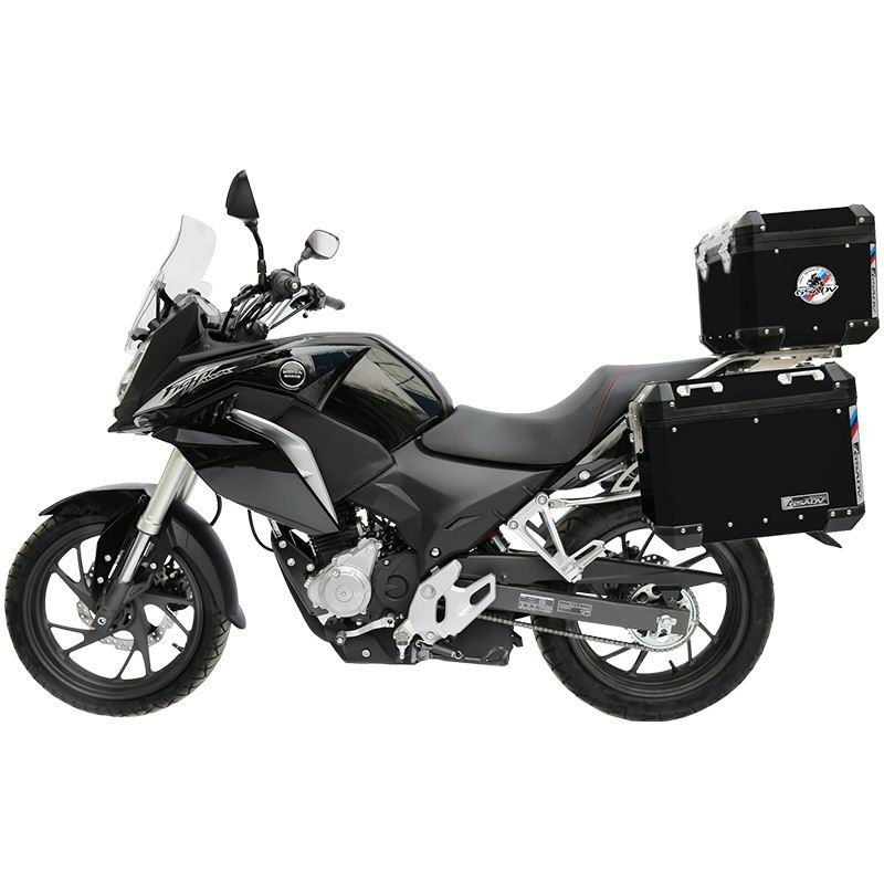 Classic aluminum-magnesium alloy three-box - black