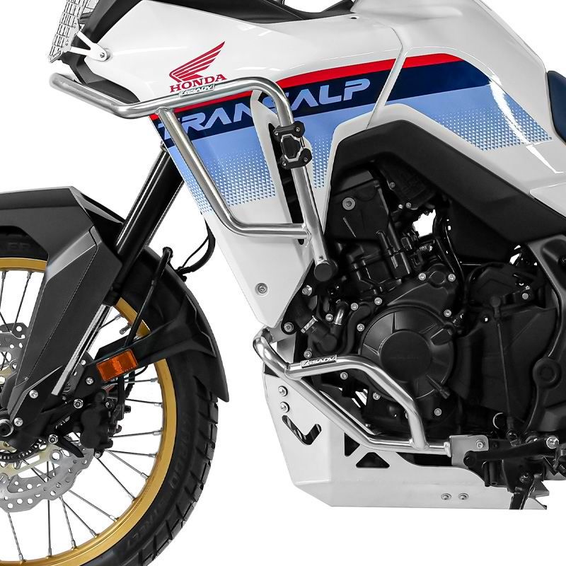 Stainless steel upper and lower guard bars - silver