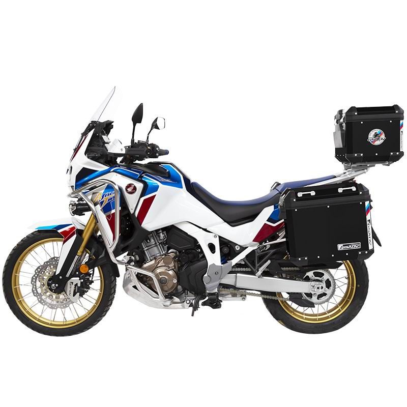 Stainless steel silver upper and lower guard bars - classic aluminum-magnesium alloy three-box - black