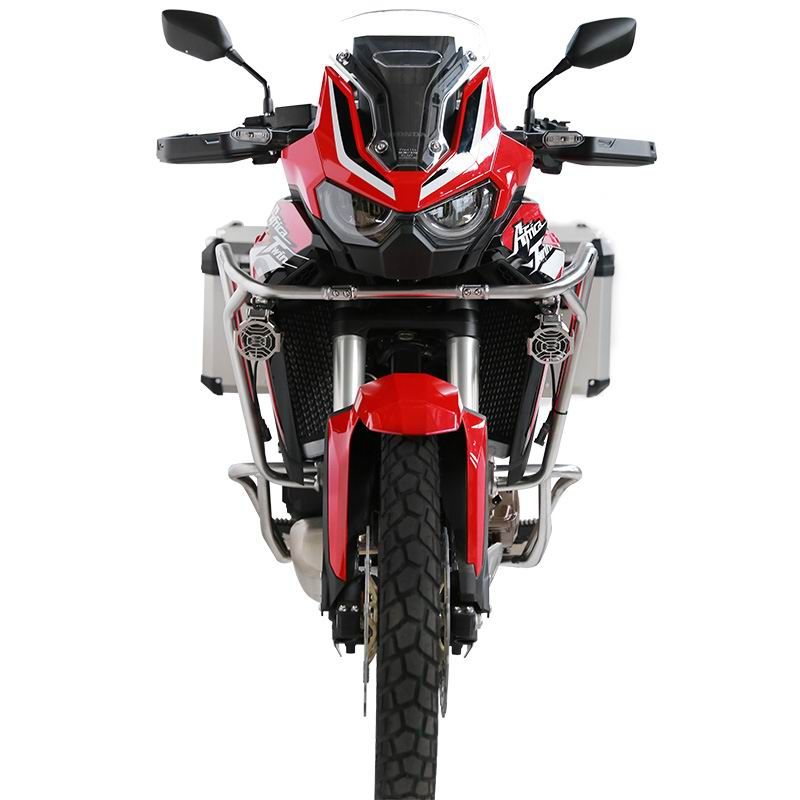 Stainless steel upper and lower guard bars - silver