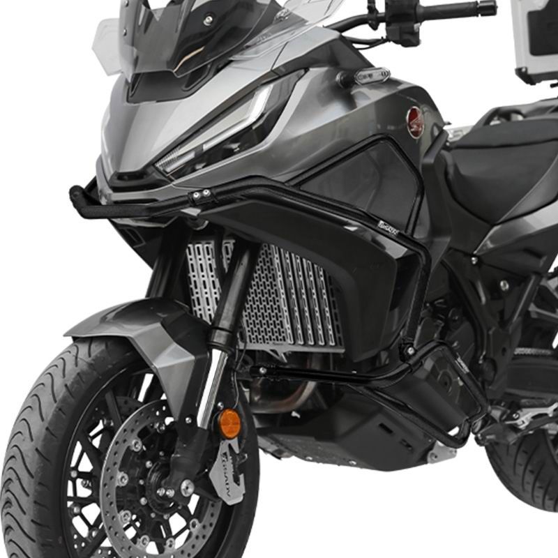 Stainless steel upper and lower guard bars - black