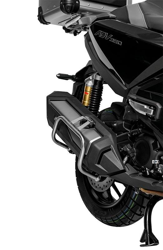 Exhaust guard bar - silver