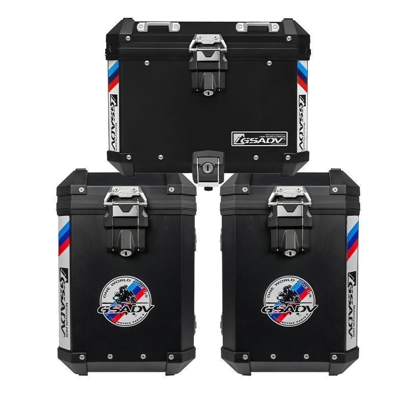 Classic aluminum-magnesium alloy three-box - black