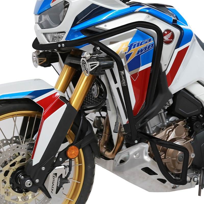 Stainless steel upper and lower guard bars - black