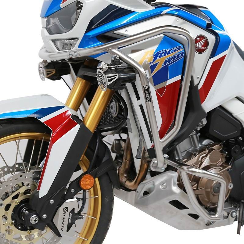 Stainless steel upper and lower guard bars - silver