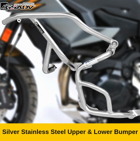 For BMW F900XR Motorcycle Crash Bar Bumper Guard Fairing Protector Upper Lower Guard Bar