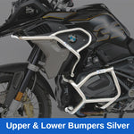 For BMW R1250GS Motorcycle Crash Bar Protection Engine Guard Bumper Steel Crash Cage