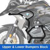 For BMW R1250GS Motorcycle Crash Bar Protection Engine Guard Bumper Steel Crash Cage