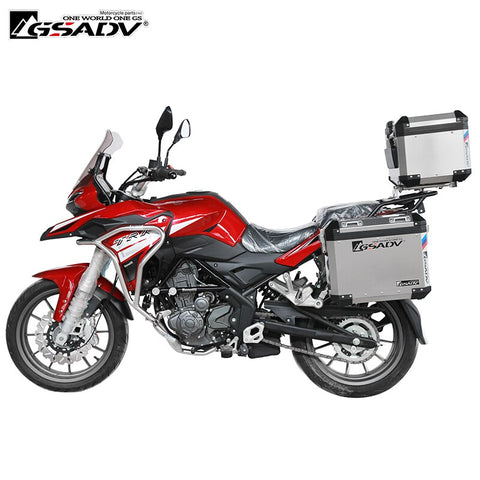 For Benelli TRK251 Motorcycle Trunk Tail Box Aluminum Side Box Suitcase Storage Case Steel Bracket