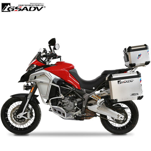 For DUCATI Multistrada 1260 Enduro Top Case Motorcycle Aluminium Side Boxes Suitcase Steel Rack