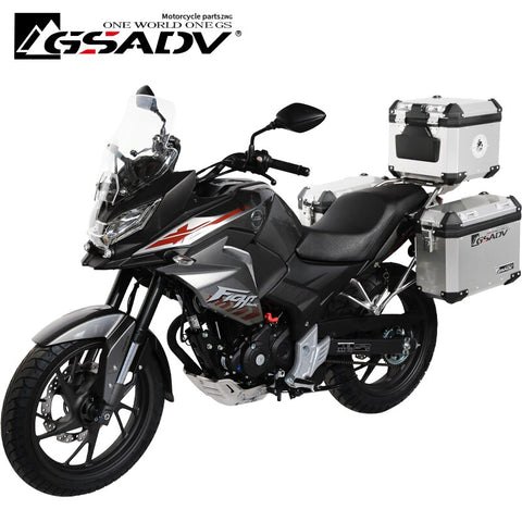 For Honda CBF190X Motorcycle Luggage Box Aluminum Side Box Top Case Steel Bracket Removable