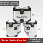 For Honda CRF1000L Aluminum Top Box Motorcycle Luggage Box Side Case Suitcase Steel Rack