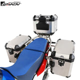 For Honda CRF1000L Aluminum Top Box Motorcycle Luggage Box Side Case Suitcase Steel Rack