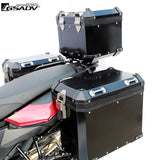 For Honda CRF1000L Aluminum Top Box Motorcycle Luggage Box Side Case Suitcase Steel Rack