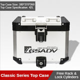 For Honda CRF1000L Aluminum Top Box Motorcycle Luggage Box Side Case Suitcase Steel Rack