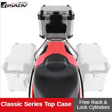 For Honda X-ADV750 Aluminum Top Case Motorcycle Luggage Box Side Case Rear Box Steel Rack