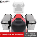 For Honda X-ADV750 Aluminum Top Case Motorcycle Luggage Box Side Case Rear Box Steel Rack