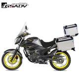 For YAMAHA YBR250 Aluminum Top Box Motorcycle Boxes Pannier Storage Case Steel Bracket